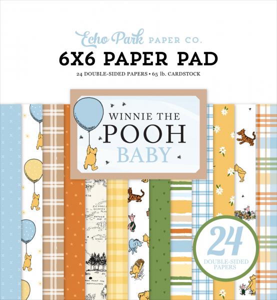 Echo Park Paper Pack - Winnie the Pooh Baby - 6" x 6"
