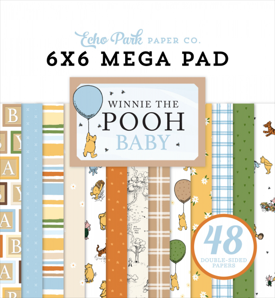 Echo Park Mega Paper Pack - Winnie the Pooh Baby - 6" x 6"