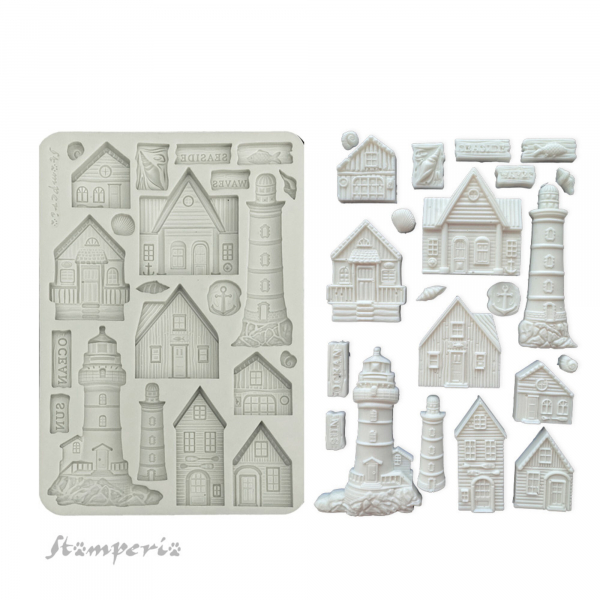 Stamperia - Silicone Mould - Houses and Lighthouse 