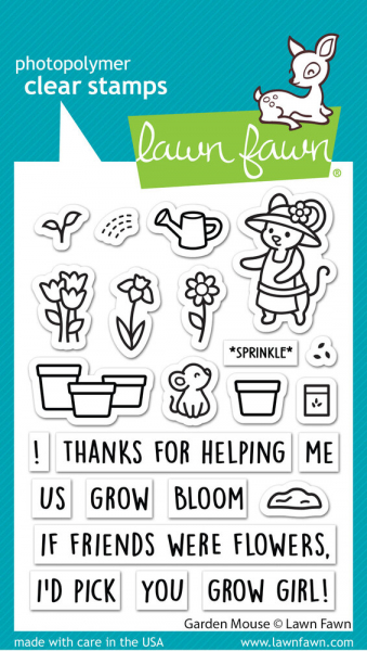Lawn Fawn Clear Stamps - Garden Mouse