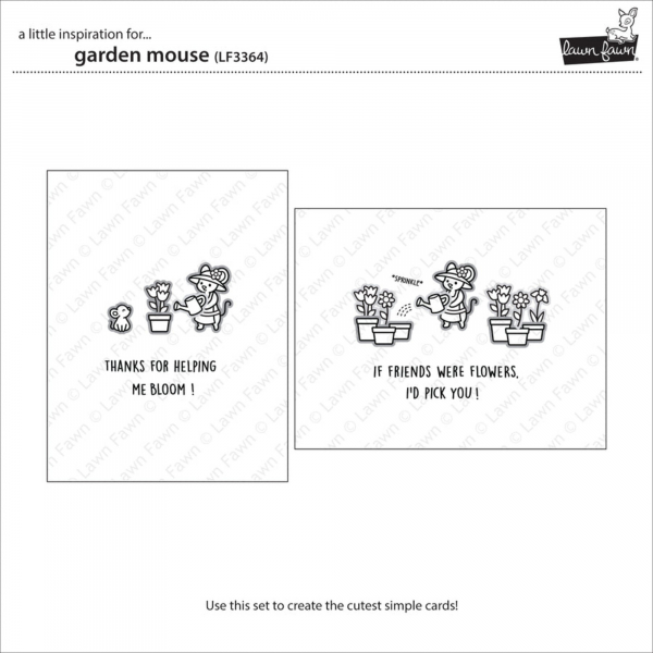 Lawn Fawn Clear Stamps - Garden Mouse