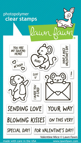 Lawn Fawn Clear Stamps - Valentine Mice