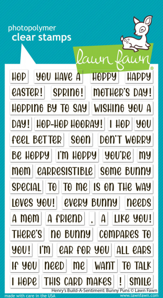 Lawn Fawn Clear Stamps - Henry's Build-A-Sentiment: Bunny Puns