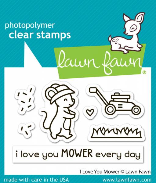 Lawn Fawn Clear Stamps - I Love You Mower