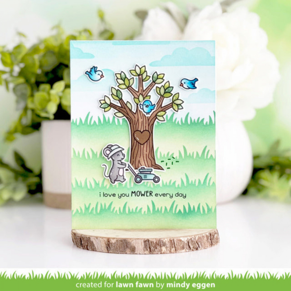 Lawn Fawn Clear Stamps - I Love You Mower