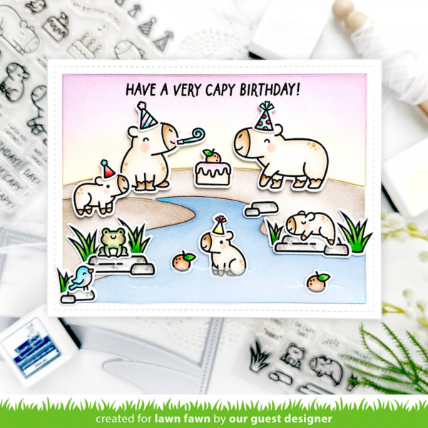 Lawn Fawn Clear Stamps - Capybaras! Add-On