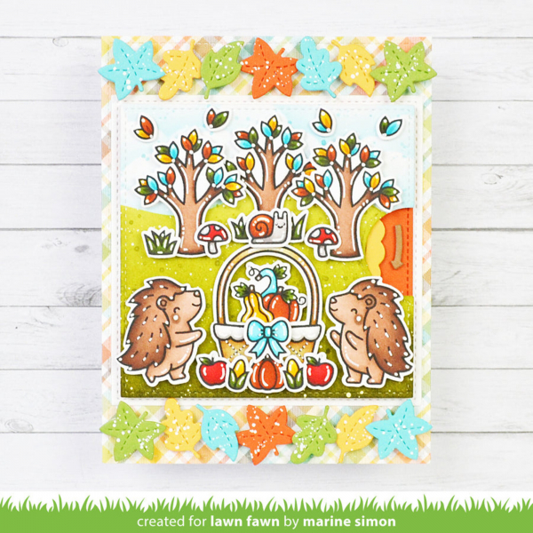 Lawn Fawn Die - Fall Leaves Border