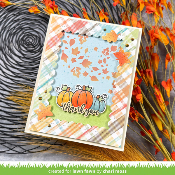 Lawn Fawn - 6" x 6" Schablone - Autumn Breeze Stencil