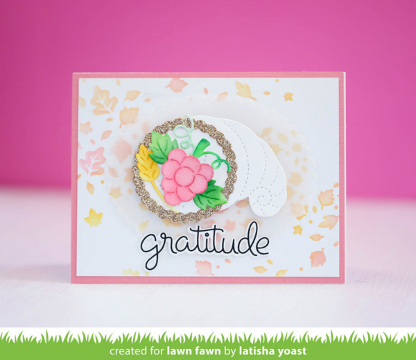 Lawn Fawn - 6" x 6" Schablone - Autumn Breeze Stencil