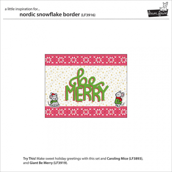 Lawn Fawn Die - Nordic Snowflake Border