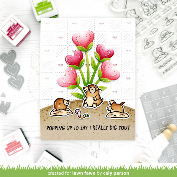 Lawn Fawn Clear Stamps - A Mole lot of Love Add-On