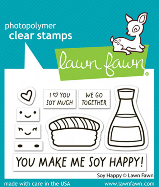Lawn Fawn Clear Stamps - Soy Happy