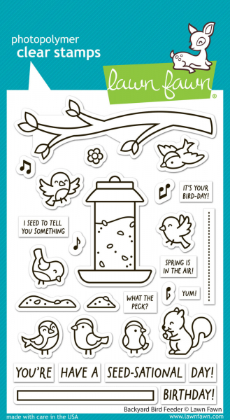 Lawn Fawn Clear Stamps - Backyard Bird Feeder
