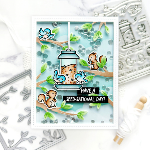 Lawn Fawn Clear Stamps - Backyard Bird Feeder