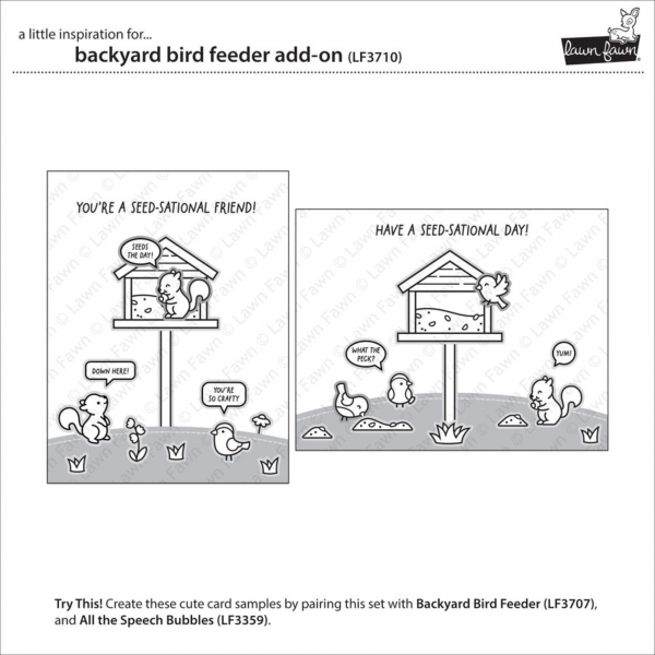 Lawn Fawn Clear Stamps - Backyard Bird Feeder Add-On
