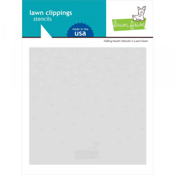 Lawn Fawn - 6" x 6" Schablone - Falling Hearts Stencils