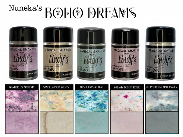 Lindy's Stamp Gang - MAGICAL SHAKER SET - Nuneka's Journaling Set - Boho Dreams