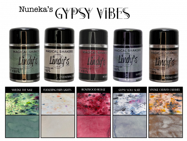 Lindy's Stamp Gang - MAGICAL SHAKER SET - Nuneka's Journaling Set - Gypsy Vibes