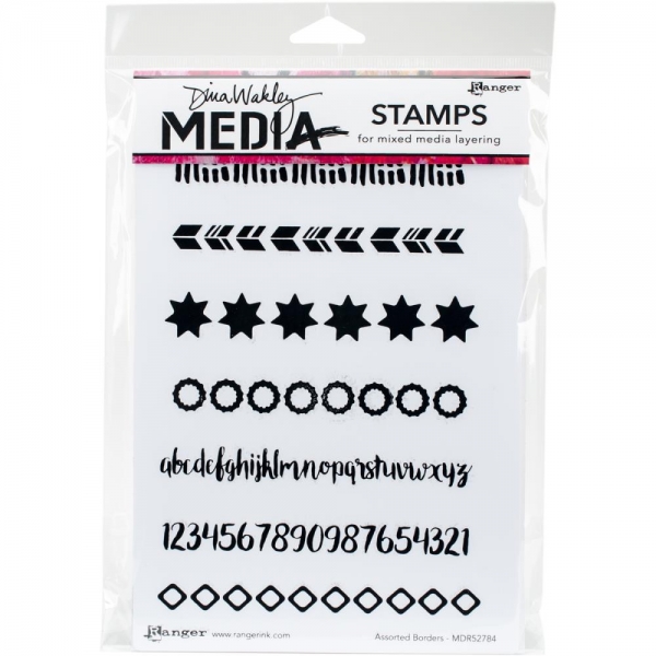 Dina Wakley Stempelset - Assorted Borders Dina Wakley Stempelset - Assorted Borders