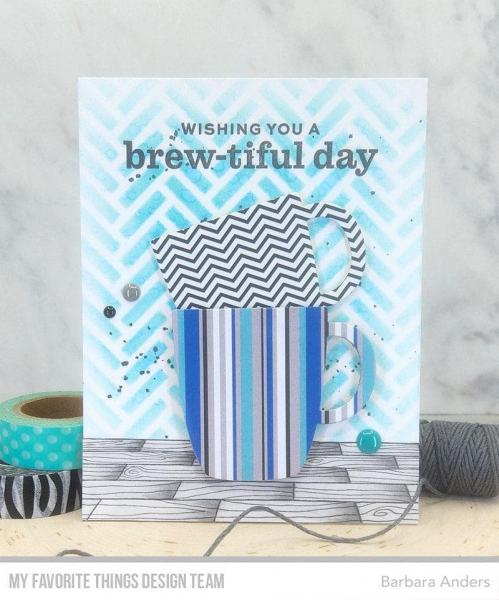 MFT - 6" x 6" Scene Stencil - Herringbone 