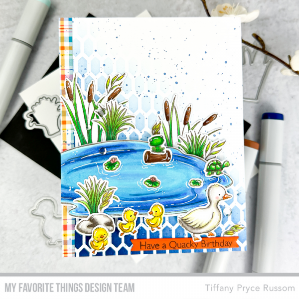 MFT - 6" x 6" Scene Stencil - Happy Hexagons