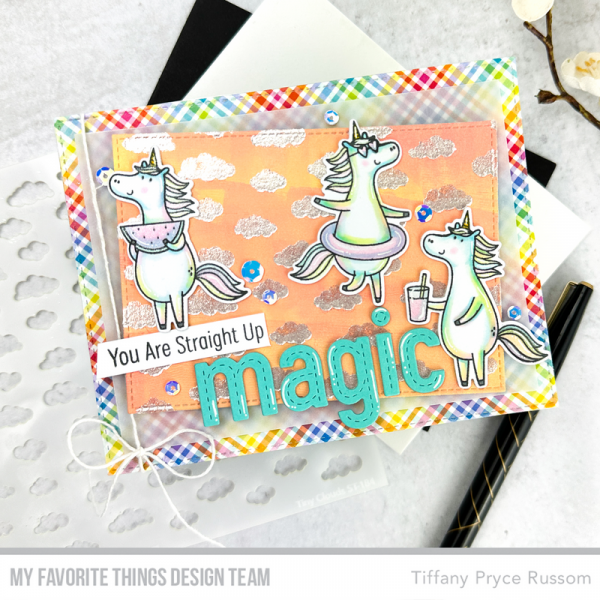 MFT - 6" x 6" Scene Stencil - Tiny Clouds Stencil