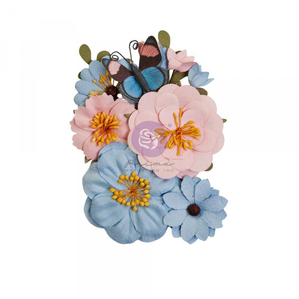 Prima Marketing Mulberry Paper Flowers - Traced Memories/Spring Abstract 12 Stk.
