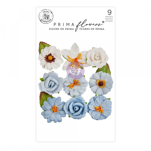 Prima Marketing Mulberry Paper Flowers - Shades of Spring/ Spring Abstract 9 Stk.