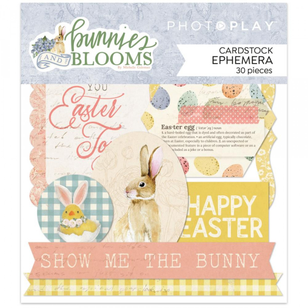 Photo Play Ephemera Pack - Bunnies and Blooms