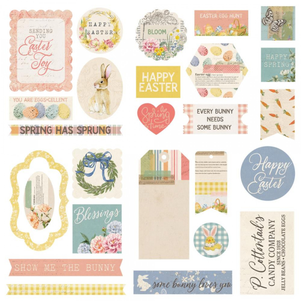 Photo Play Ephemera Pack - Bunnies and Blooms