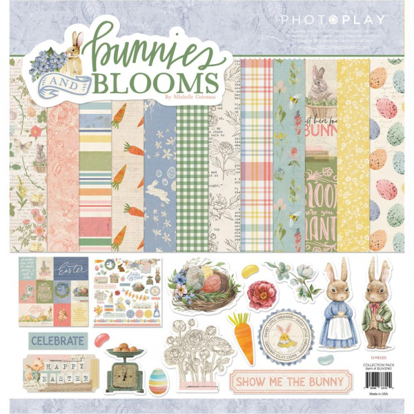 Photo Play 12" x 12" Collection Pack - Bunnies and blooms