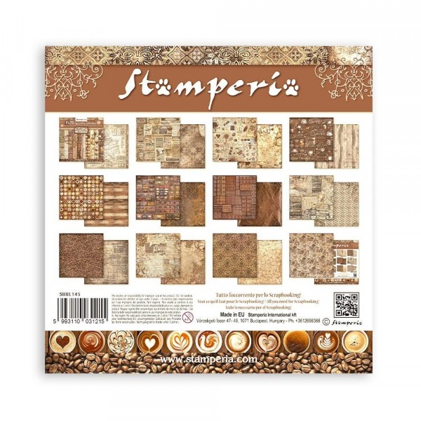 Stamperia Backgrounds Paper Pad - Coffee And Chocolate