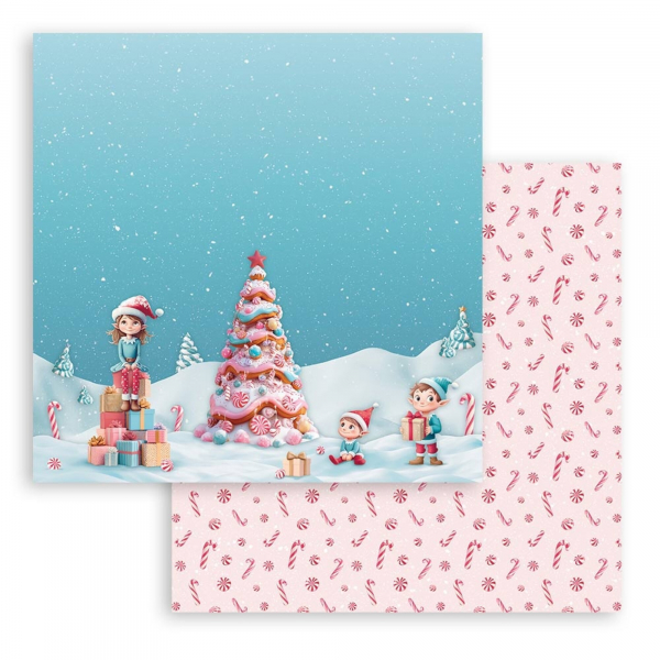 Stamperia - Paper Pad - Candy Christmas 12"x12"