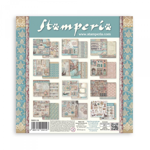 Stamperia Paper Pack - Venice City of Art - 8"x8"
