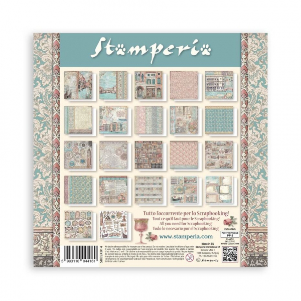 Stamperia MAXI Paper Pack - Venice City of Art - 8"x8"