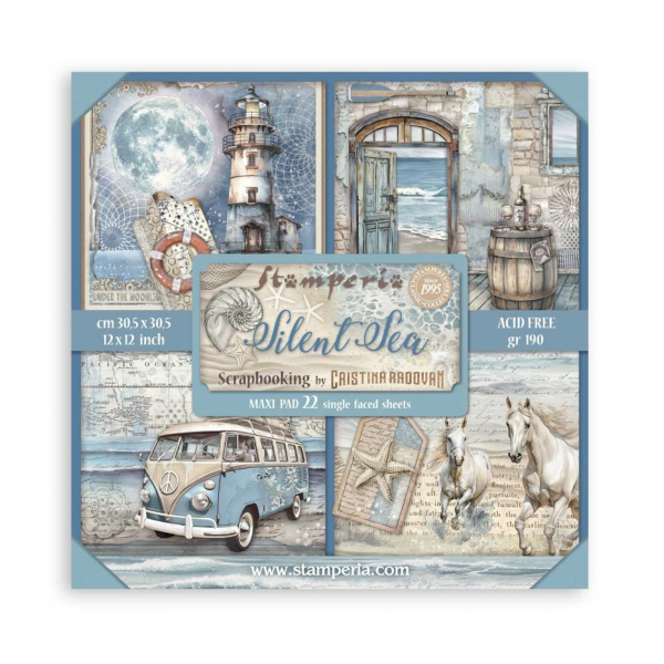 Stamperia - Paper Pad - Silent Sea 12"x12"