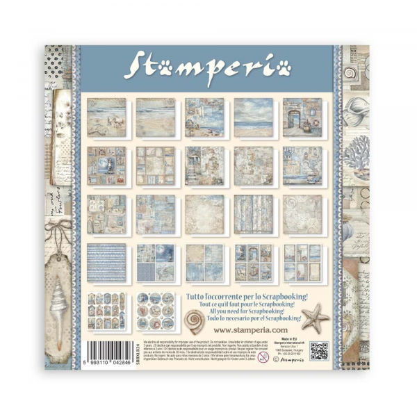 Stamperia - Paper Pad - Silent Sea 12"x12"