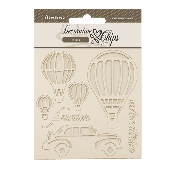 Stamperia - Decorative Chips – Air Balloons