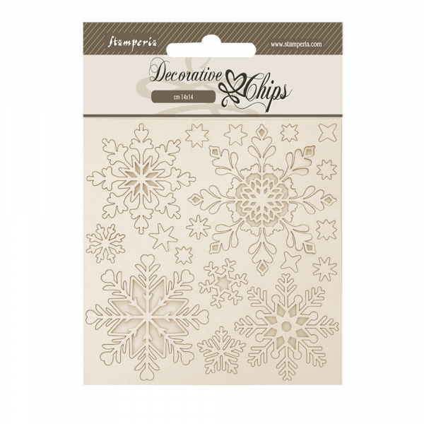 Stamperia - Decorative Chips – Snowflakes