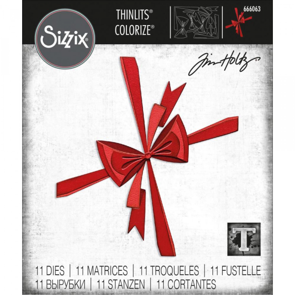 Sizzix Tim Holtz Thinlits - Bowtied, Colorize
