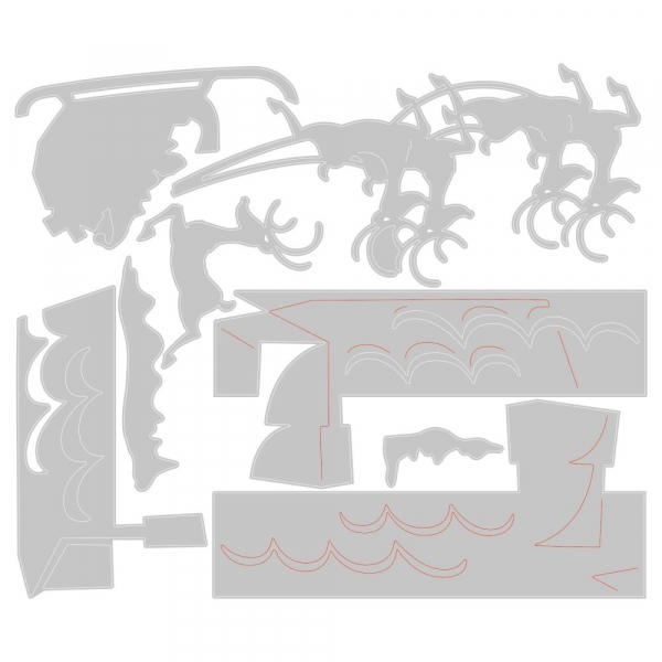 Sizzix Tim Holtz Thinlits - Reindeer Sleigh