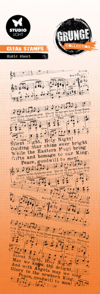 Studio Light Clear Stamps - Grunge - Music Sheet