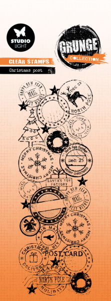 Studio Light Clear Stamps - Grunge - Christmas Post