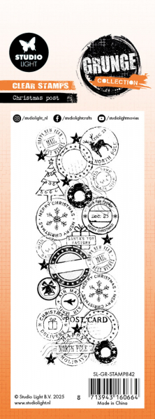 Studio Light Clear Stamps - Grunge - Christmas Post