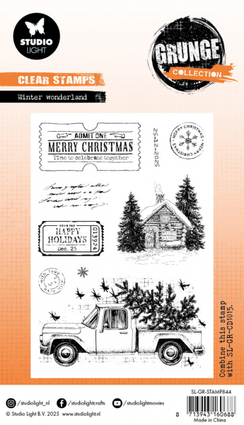 Studio Light Clear Stamps - Grunge - Winter Wonderland