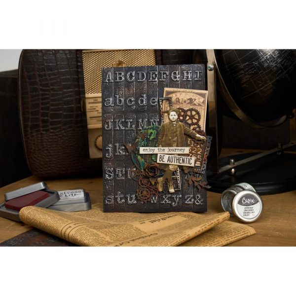 Sizzix Tim Holtz - 3-D Texture Fades - Large - Typewriter