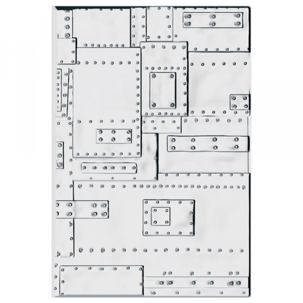 Sizzix Tim Holtz - 3-D Texture Fades - Large - Foundry
