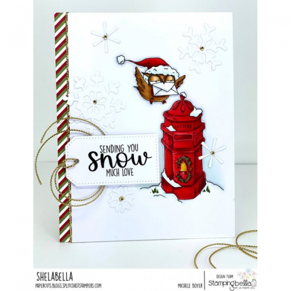 Stamping Bella - Holiday Owl sending a Card