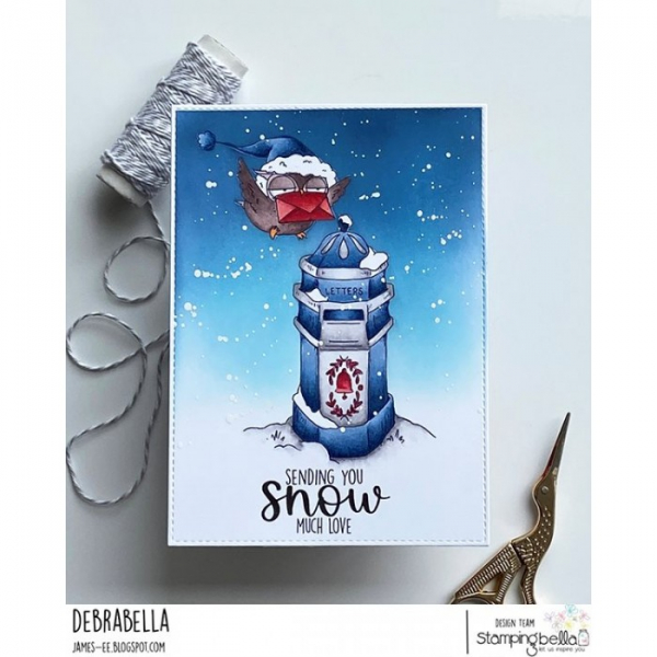 Stamping Bella - Holiday Owl sending a Card