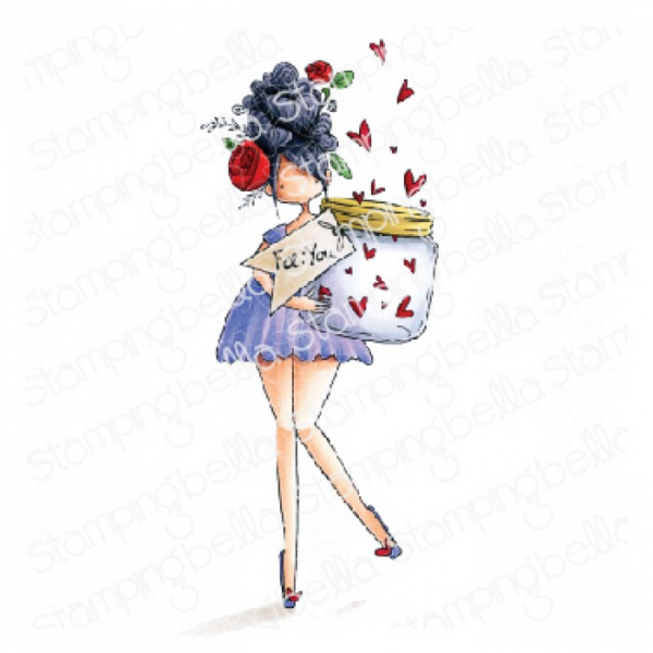 Stamping Bella - Curvy Girl with a Jar of Hearts